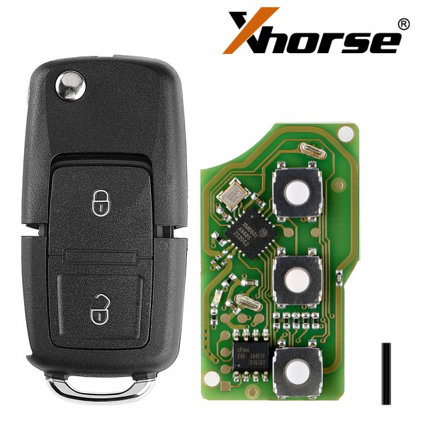 [EU/UK Ship]XHORSE XKB508EN Wire Remote Key B5 Style 2 Buttons work with MINI Key Tool/VVDI2 5pcs/lot