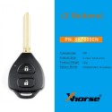[US/EU Ship] Xhorse XKTO05EN Wire Remote Key Toyota Flat 2 Buttons Triangle English Version 5pcs/lot