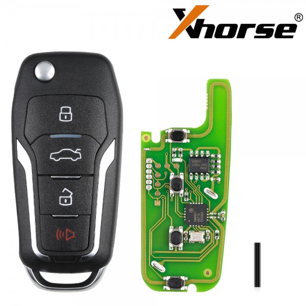 [US/UK/EU Ship] Xhorse XKFO01EN Wire Remote Key Ford Condor Flip 4 Buttons Unmovable Key King English Version 5pcs/lot