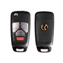 Xhorse XNAU02EN Wireless Remote Key Audi Flip 4 Buttons Key English Version 5pcs/lot