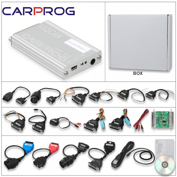 [New Year Sale] Carprog Full Perfect Online Version Firmware V8.21 Software V10.93 with All 21 Adapters Including Full Authorization