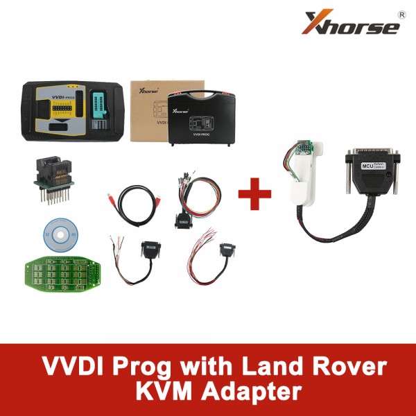 Original V5.0.8 Xhorse VVDI PROG Programmer with Land Rover KVM Adapter without Soldering