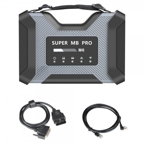 [New Year Sale] SUPER MB PRO M6 Wireless Star Diagnosis Tool with Multiplexer + Lan Cable + Main Test Cable Free Shipping by DHL