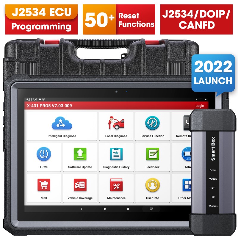 [Mid-Year Sale] 2022 Newest Launch X431 PRO5 PRO 5 Car Diagnostic Tool Full System Intelligent Scanner 2 Years Free Update