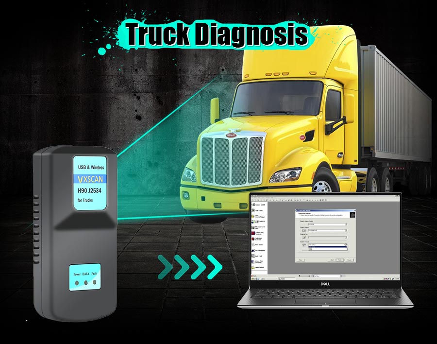 VXSCAN H90 J2534 Diesel Truck Diagnosis Interface 