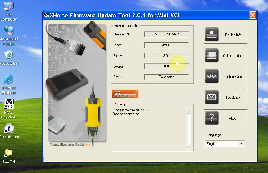 MINI VCI FOR TOYOTA TIS Techstream Firmware V2.0.4